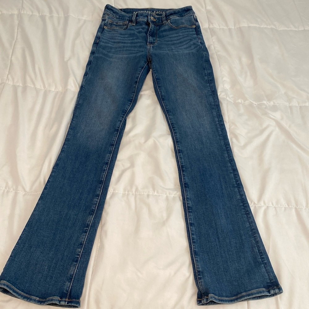 High-waisted skinny kick jeans